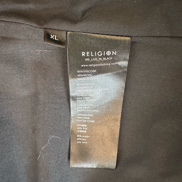 Religion men’s XL overcoat jacket - Picture 4 of 8